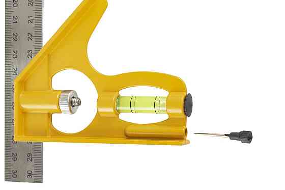 Угольник столяра комбинированный MASTERTOOL 300 мм с капсулой AL-SS 30-3510 Харків