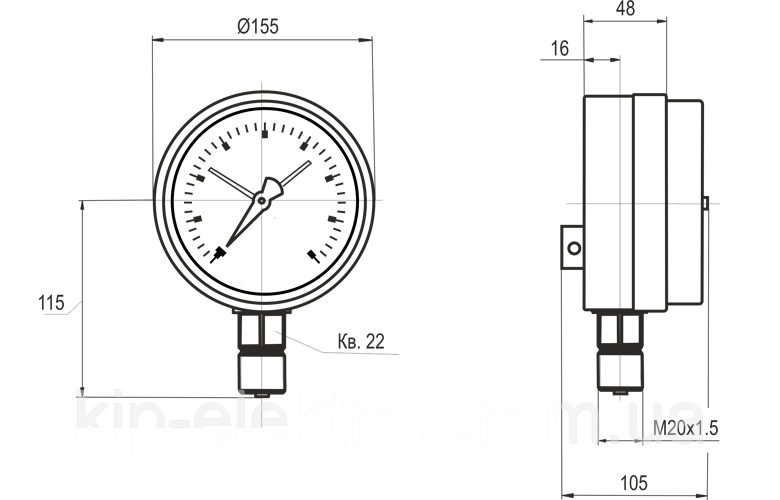 Манометр электроконтактный МТ-4С (МТ 4С, МТ4С, МТ4-С) - аналог ДМ2005СгУ3, ДМ2005-У2, ДМ2005ф, ДМ Сг Киев - изображение 5