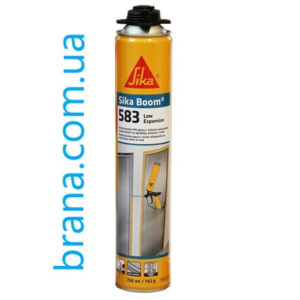SikaBoom®-583 Low Expansion. Монтажна піна з низьким розширенням (двері, вікна) 750мл Вишневе - зображення 1