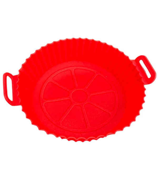 Форма в аерогриль круглая силиконовая 19391 17х17х4 см красная Київ - зображення 1