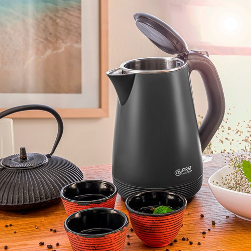 Електрочайник First FA-5407-4-GR 1 л серый Київ - зображення 2