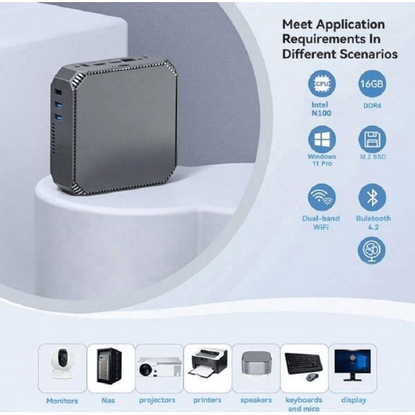 Міні-комп'ютер Firebat AK2 Plus 8/256GB n100 Grey (Код товару:33121) Харьков - изображение 10