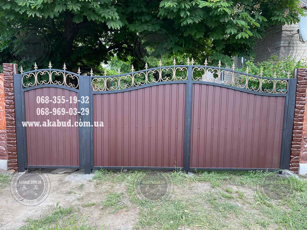 Розпашні ворота, відкатні ворота, навіс, альтанка, паркан, перила Кривой Рог - изображение 3