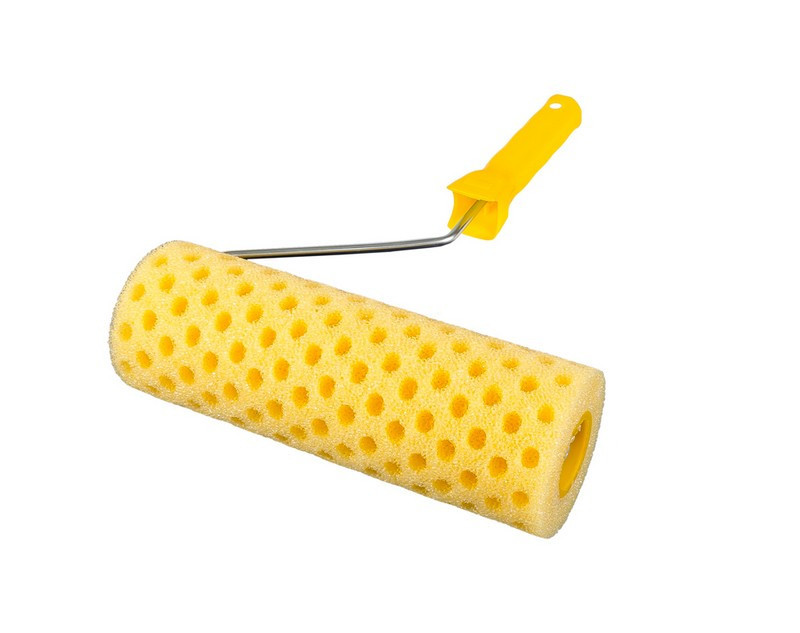 Валик малярный структурный MASTERTOOL Moltopren Decor Peas 80/230 мм Ø 6 мм с ручкой 92-6204 Харків - зображення 2