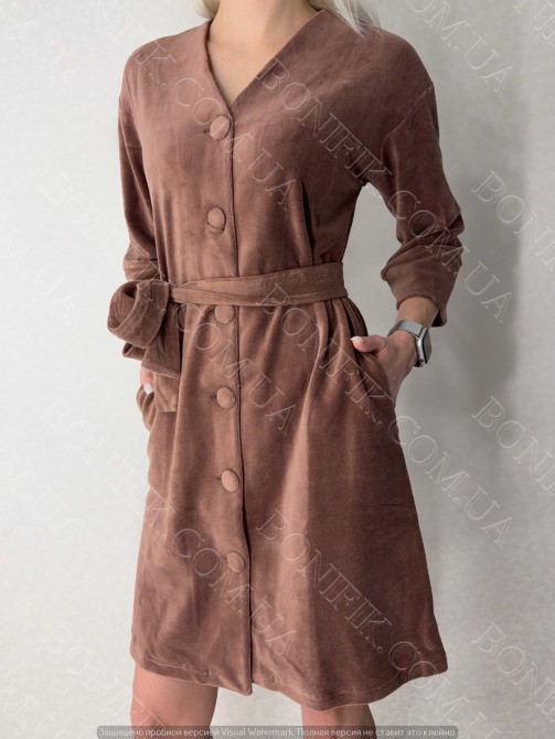 Женский кофейный халат "Macchiato" (арт. LGV 214/00/02) Кривий Ріг - зображення 6