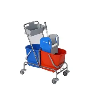 Тележка с металлической рамой: 2 ведра 25 л., пресс для отжима, корзина Київ - зображення 1