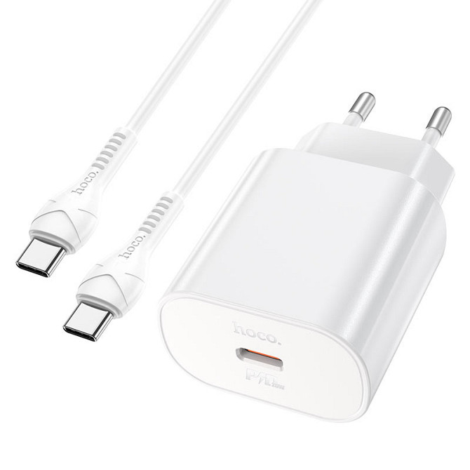 СЗУ Hoco N22 Jetta PD25W (1USB-C) + кабель Type-C to Type-C Херсон - зображення 4