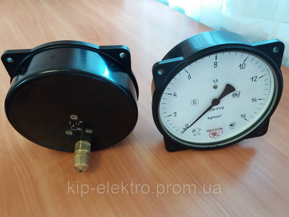 Мановакуумметр показывающий МВП4-У ФОШ (МВП-4У, МВП4У, МВП 4У) - осевой штуцер (ОШ), с фланцем Київ - зображення 6