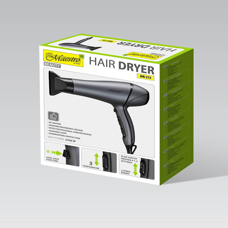 Фен для волос Maestro MR-215 2300 Вт черный Киев - изображение 5