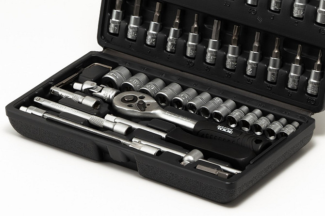 Набор инструментов MASTERTOOL ¼" 46 шт 4-14 мм кейс 78-6046 Харків - зображення 3