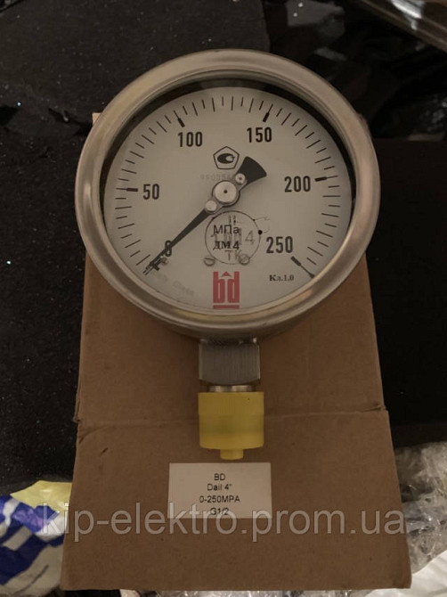 Манометр высокого давления ДМ4 (ДМ-4, ДМ 4, ДМ) от 0 до 250 МПа (резьба G1/2) Київ - зображення 1