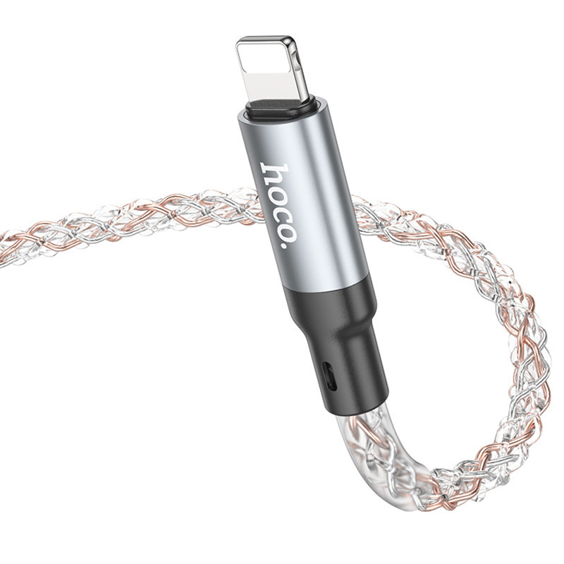 Дата кабель Hoco U112 Shine 2.4A USB to Lightning (1m) Херсон - зображення 6
