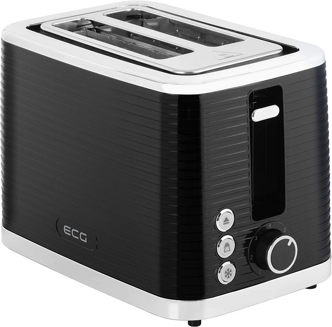 Тостер ECG ST 2750 Stripe 930 Вт черный Киев - изображение 2