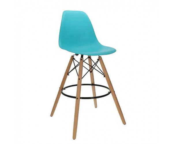 Стілець Тауер Вуд барний високий блакитний Дніпро - зображення 1