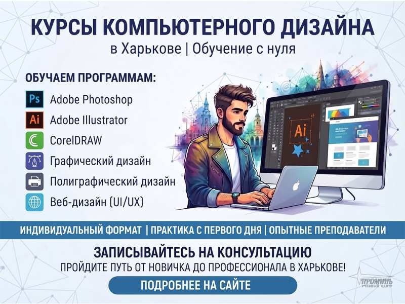 Курсы компьютерного дизайна в Харькове — освойте востребованную профессию с нуля Харьков - изображение 2