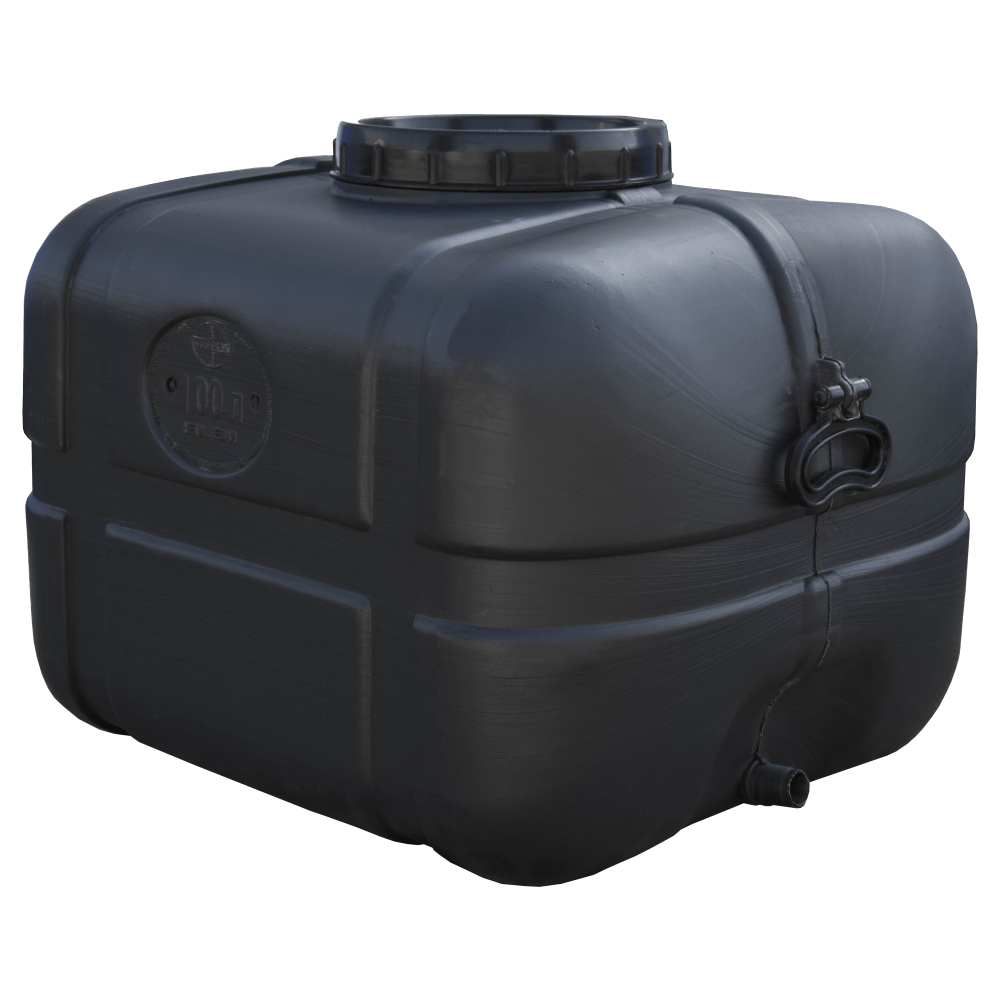 Бочка 100 л прямоугольная непищевая черная Київ - зображення 1