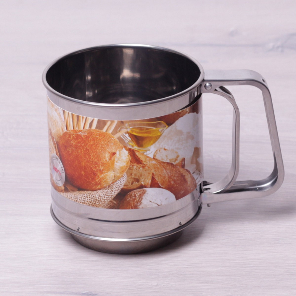 Кружка-сито Kamille для просіювання борошна з подвійним ситовим дном 7785 Київ - зображення 1