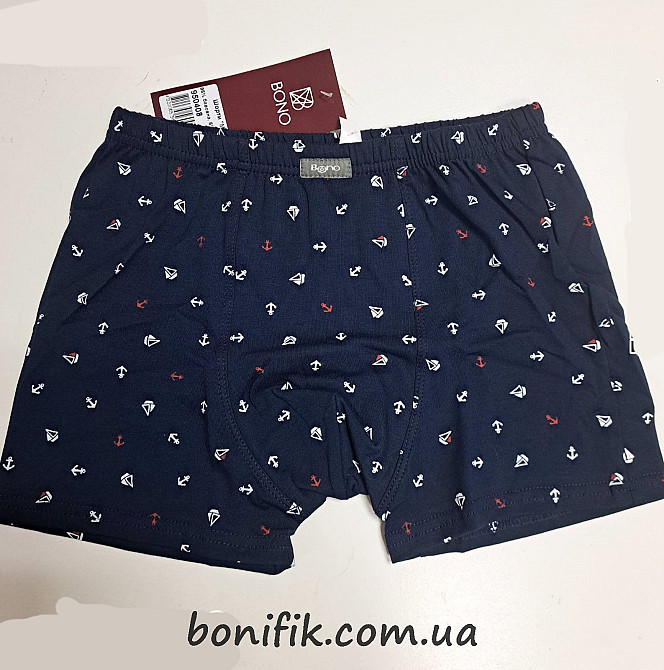 Мужские трусы-боксёры с рисунком "якорь и кораблик" (арт. МШ 950408) Кривий Ріг - зображення 1