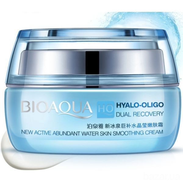 Зволожуючий крем для обличчя BIOAQUA Hyalo Oligo Dual Recovery Smoothing Cream з олігомером гіалурон