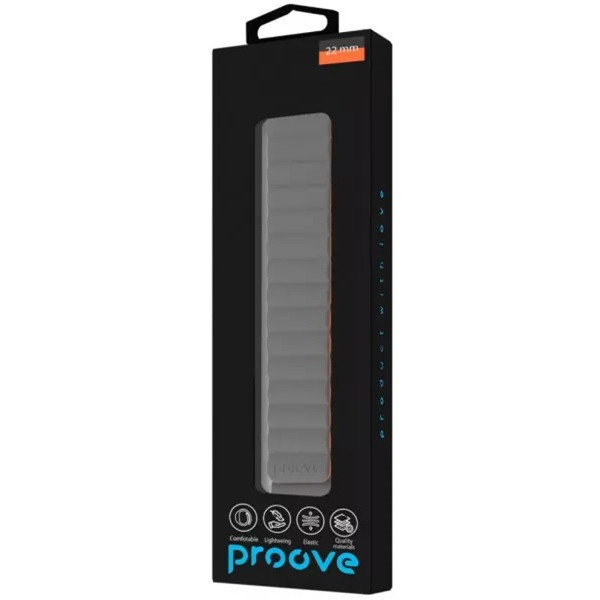 Ремінець Proove Silk Grip Band 22 mm Gray/Orange (WBSGUW22MM32) Харьков - изображение 2