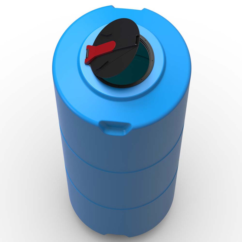 Емкость 2000 л узкая вертикальная крышка с клапаном синяя Киев - изображение 2