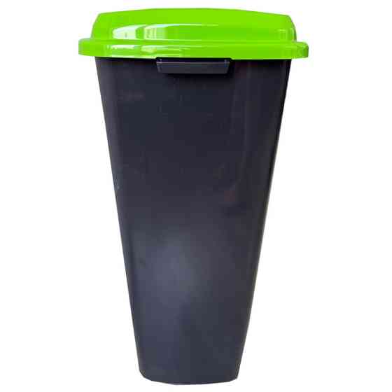 Бак для сортировки мусора 70 л Planet "Стекло" антрацитовый-зеленый Київ