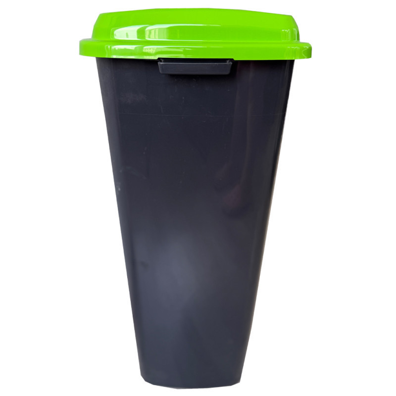 Бак для сортировки мусора 70 л Planet "Стекло" антрацитовый-зеленый Київ - зображення 3