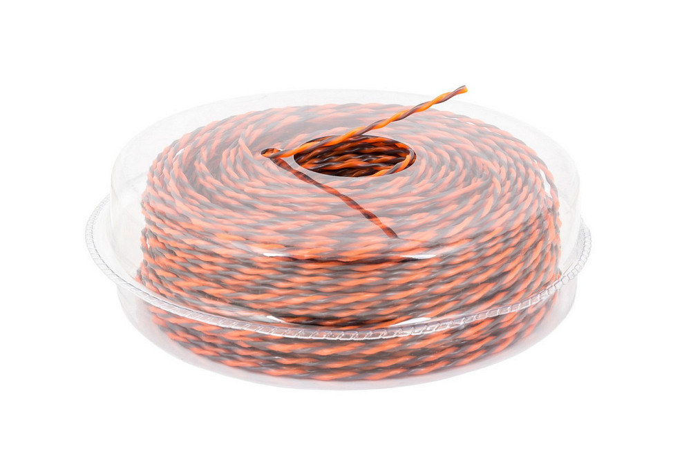 Леска для триммера бесшумная MASTERTOOL SPIRAL 2.70 мм 71 м (блистер) двухцветная 19-1613 Харків - зображення 1