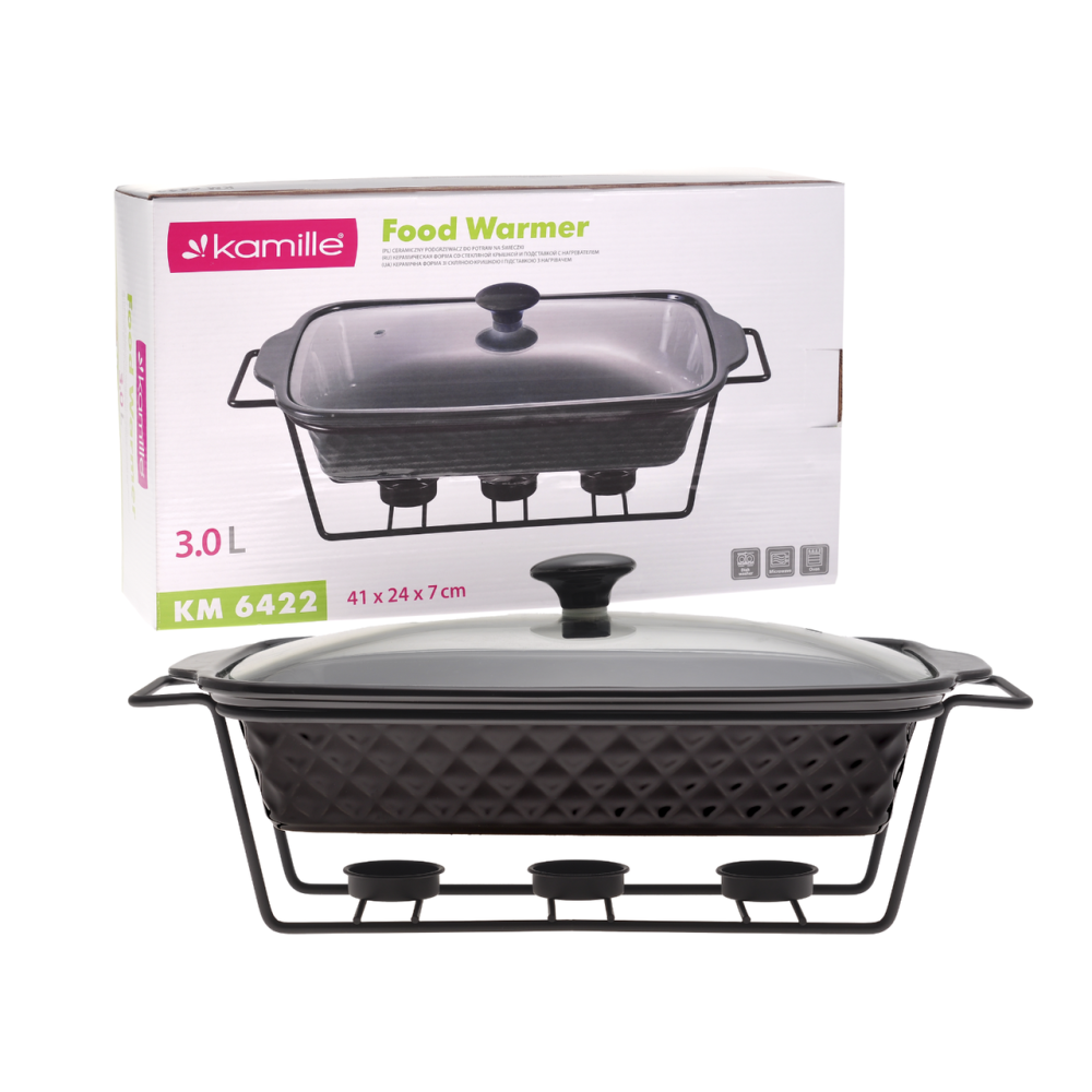 Мармит прямоугольный с подставкой 3 л Kamille KM 6422 Одеса - зображення 12