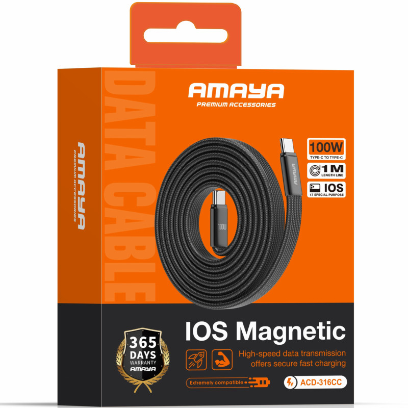 Дата кабель Amaya 316CC Type-C to Type-C 100W (1m) Херсон - изображение 2