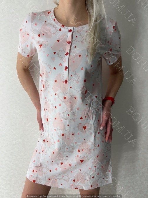 Женская ночная сорочка с коротким рукавом "Sweet Love" (арт. LDK 103/14/01) Кривий Ріг - зображення 2