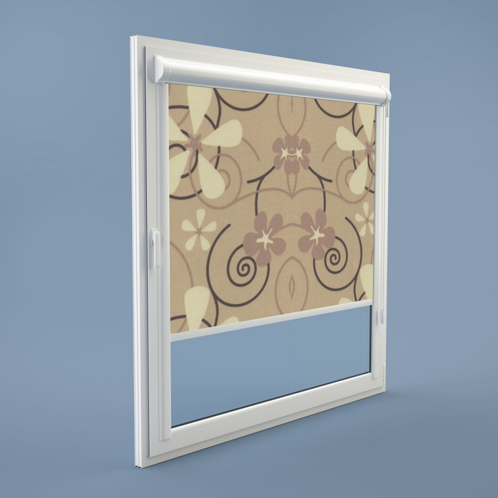Рулонна штора Rolets Квіти 2-52361-875 87.5x170 см закритого типу Бежева Киев - изображение 1