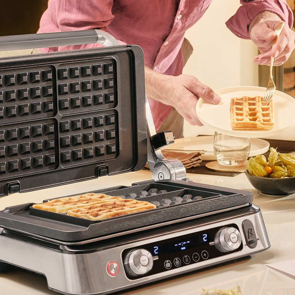 Набор пластин для вафель электрогриль Braun MultiGrill 9 Pro BRSK007 2 шт черный Київ - зображення 3