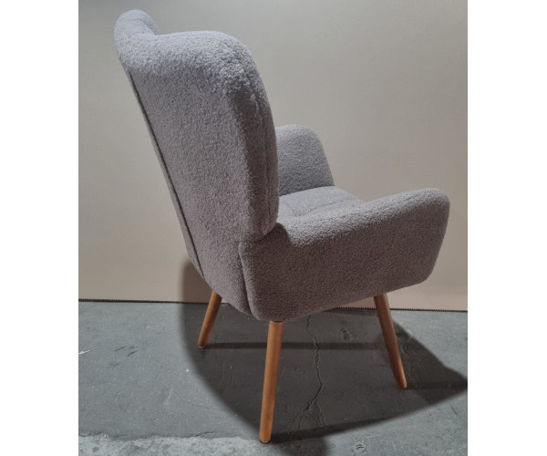 Крісло Флор тканина сіра букле тедді Днепр - изображение 12