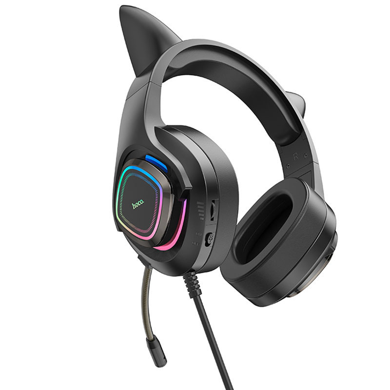 Накладные наушники Hoco W107 Cute cat (USB+3.5mm/2m) Херсон - изображение 3