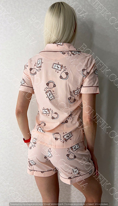 Комплект хлопковой пижамы (сорочка и шорты) TM "Roksana" (16468) (арт. 1694) Кривой Рог - изображение 8