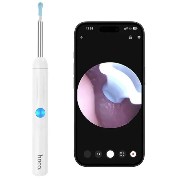 Інструмент для чищення вух з камерою Hoco HP65 White Харків - зображення 6
