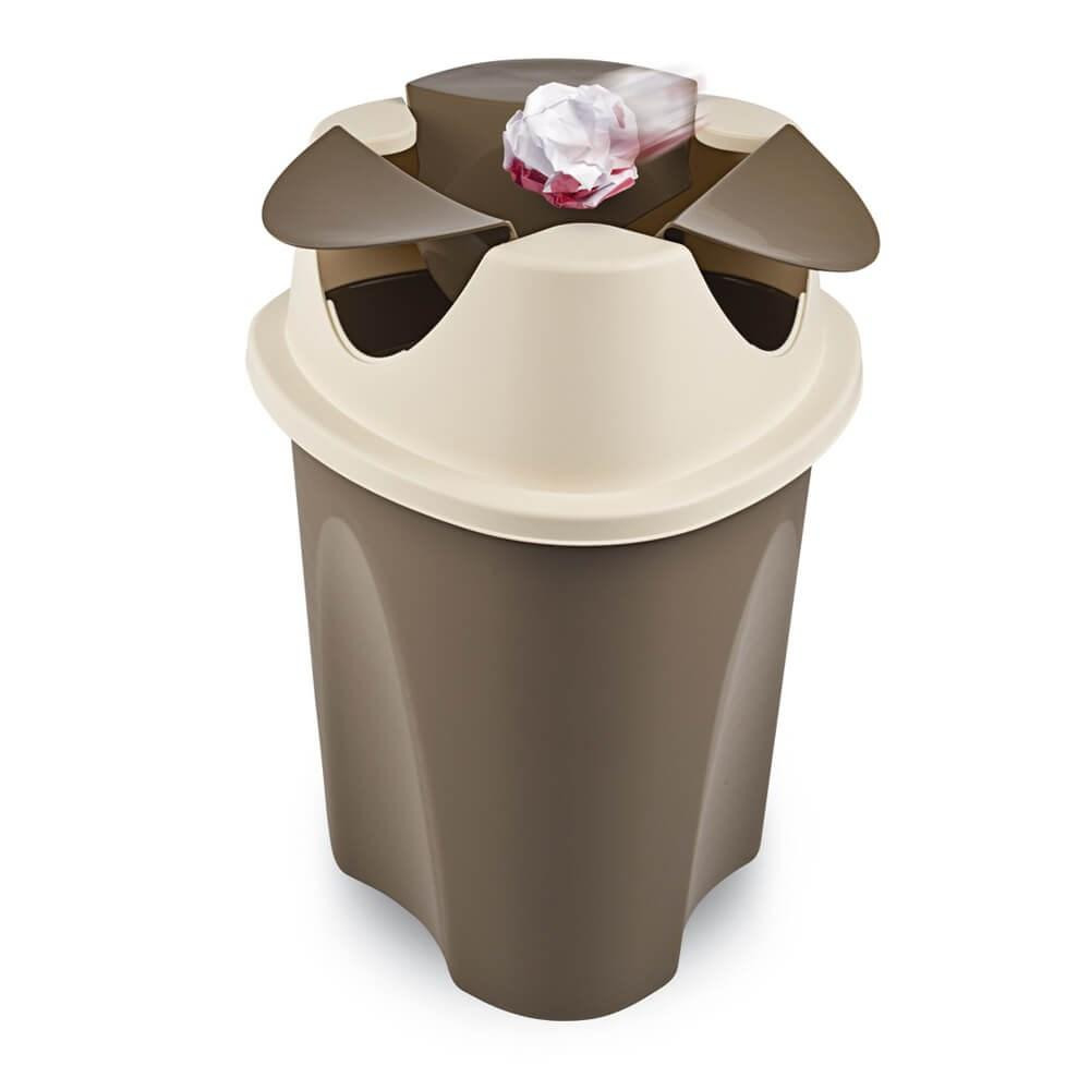 Ведро для мусора Planet Twist 23 л крем - серый Киев - изображение 4