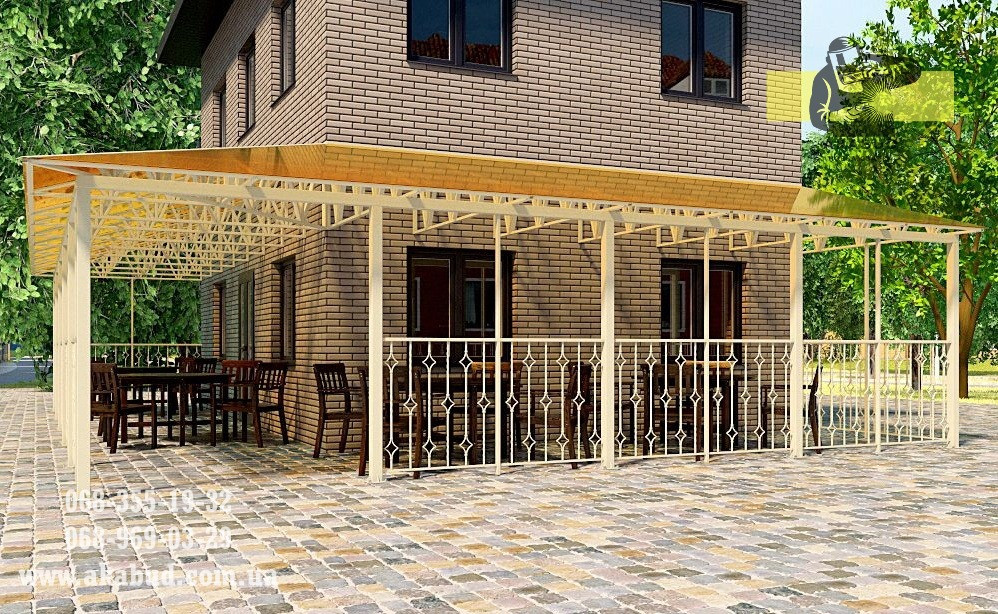 Навес для автомобиля. Навес для авто. Распашные ворота Кривий Ріг - зображення 2