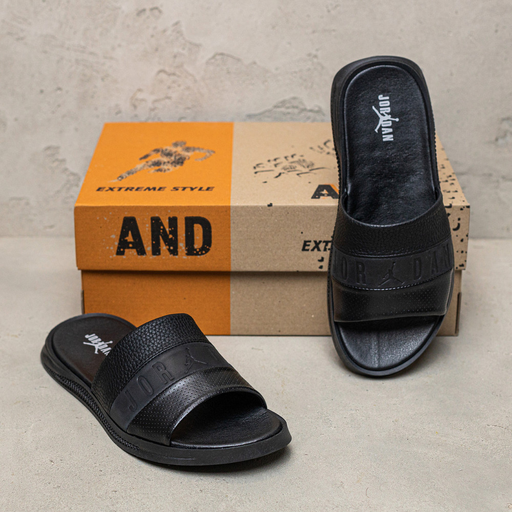 Мужские кожаные  летние шлепанцы-сланцы Jordan Київ - зображення 8