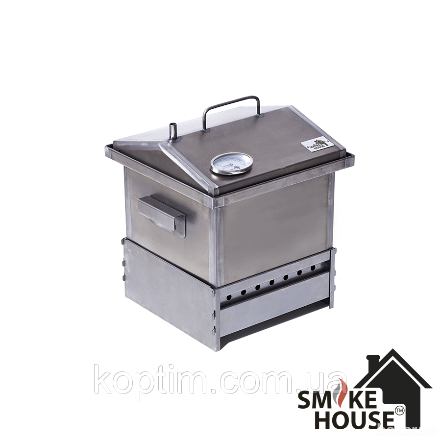 Универсальная домашняя коптильня SmokeHouse S Original с термометром Харків - зображення 6