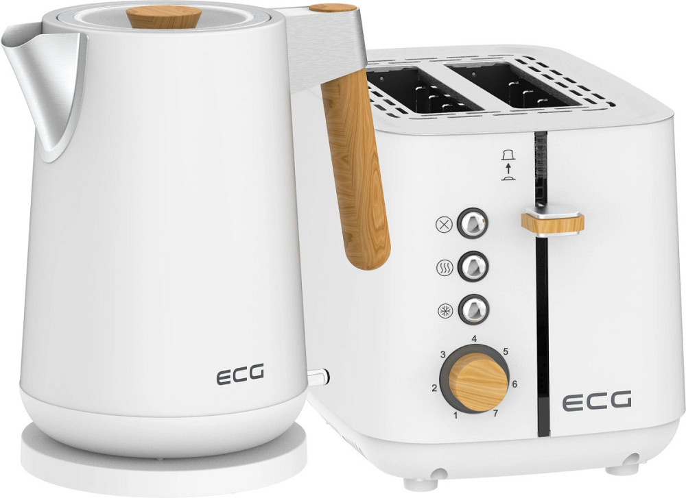 Тостер EСG ST 2768 Timber White 780–925 Вт белый Київ - зображення 8