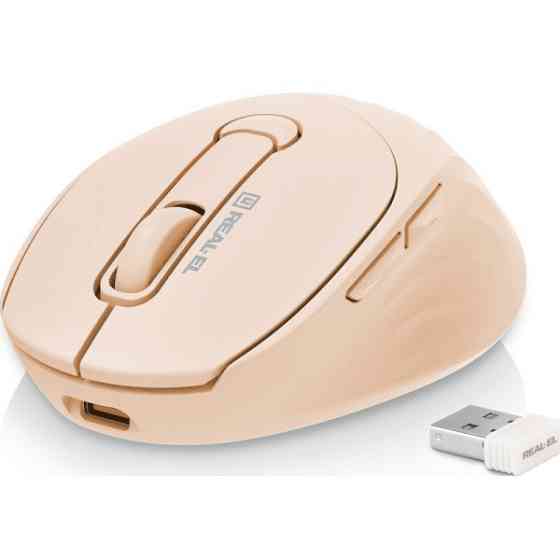 Мишка REAL-EL RM-370W Beige (EL123200056) Харків
