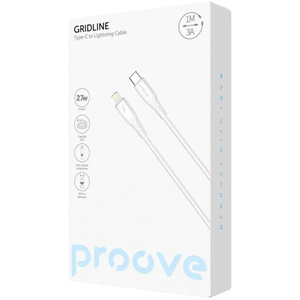 Кабель Proove Simple Silicone Type-C to Lightning 27W 1m White (CCSS27002102) Харьков - изображение 2