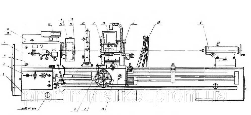Верстат токарний 16К40 С АКП РМЦ 2800 Днепр - изображение 1