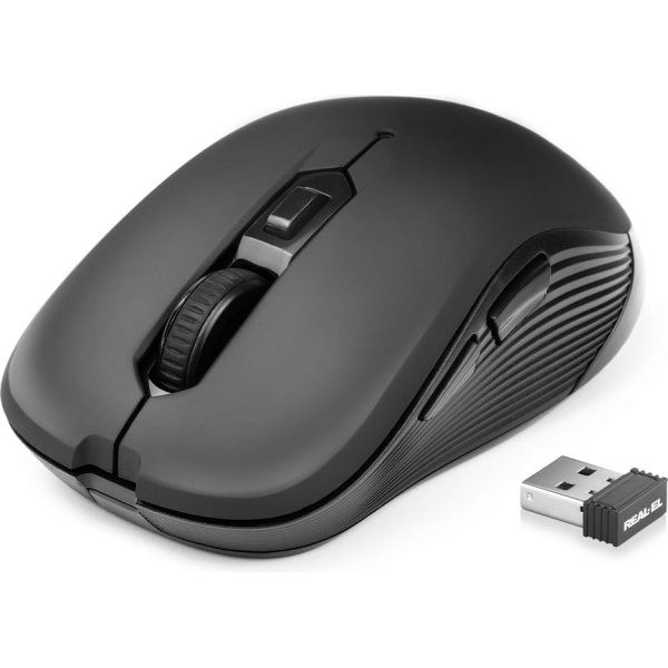 Мишка REAL-EL RM-331 Wireless Black (EL123200044) Харків - зображення 2