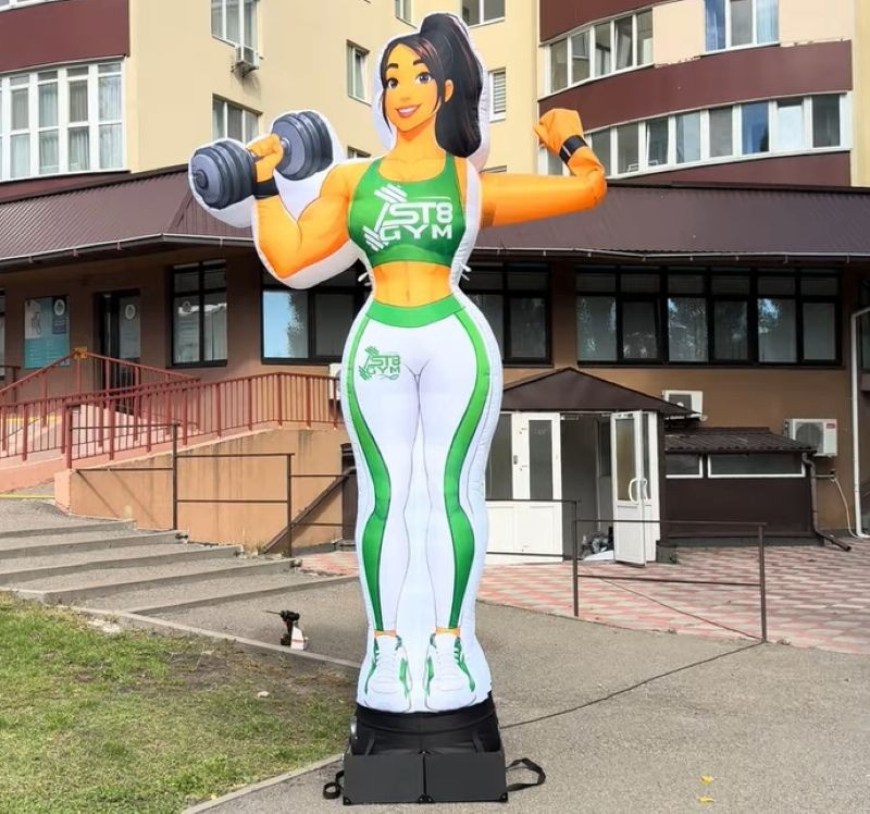 Махаючий надувний чоловічок реклама вулична 4 метри Киев - изображение 7