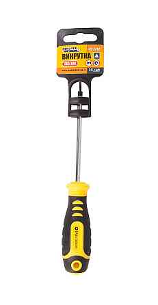 Отвёртка магнитная трехгранная MASTERTOOL TA2х100 мм ручка с TPR покрытием 49-3210 Харків