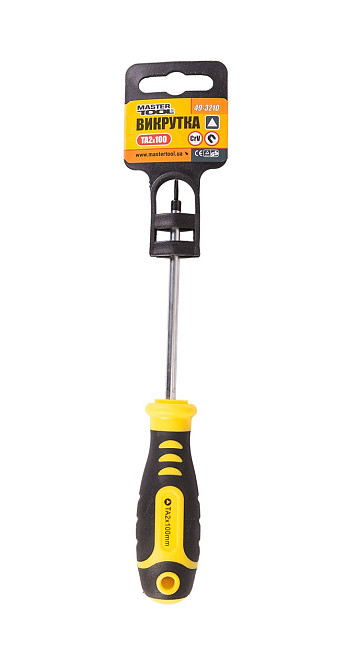 Отвёртка магнитная трехгранная MASTERTOOL TA2х100 мм ручка с TPR покрытием 49-3210 Харків - зображення 2