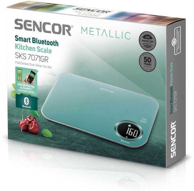 Весы кухонные Sencor SKS7071GR 5 кг бирюзовые Київ - зображення 8
